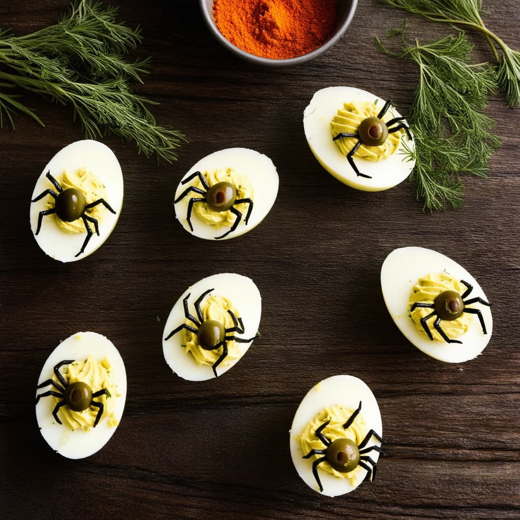 Spider Deviled Eggs Recipe Kit recipe