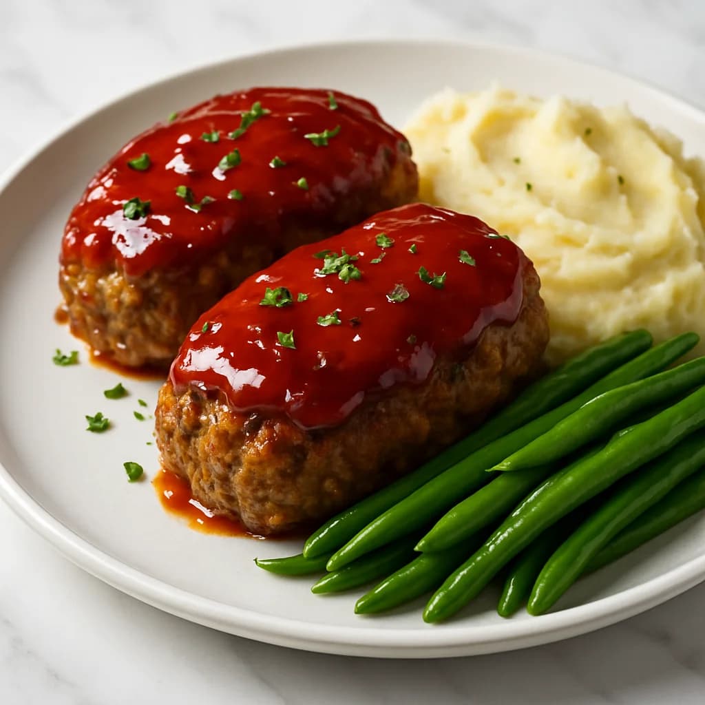 Apricot BBQ–Glazed Pork Meatloaves recipe