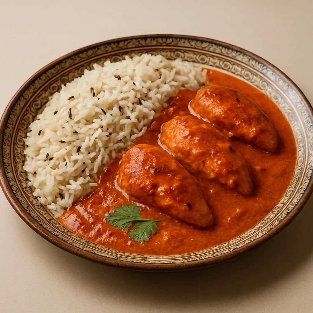 Chicken Tikka Masala with Jeera Rice recipe