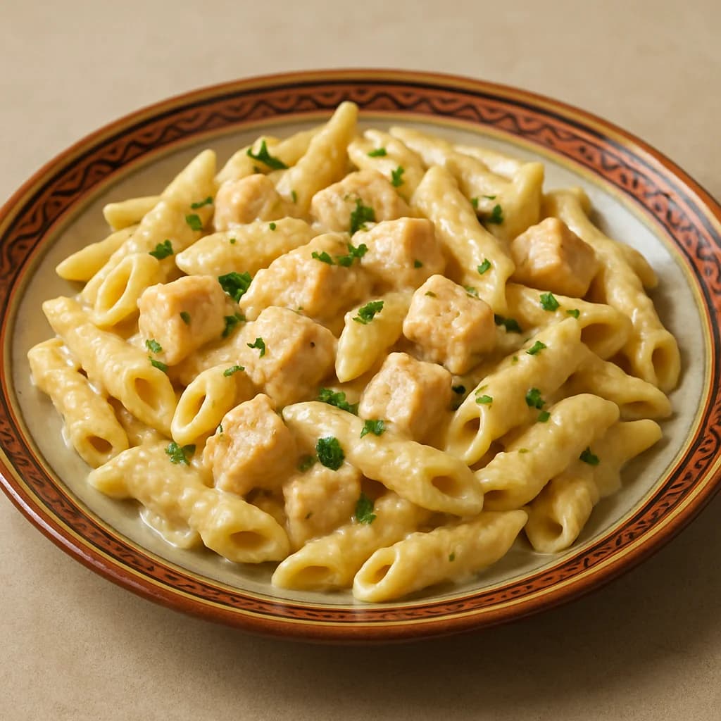 Creamy Chicken Alfredo Lunch Pasta recipe