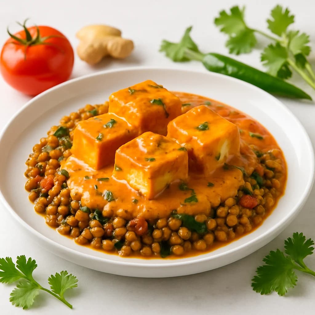 Creamy Dum Paneer and Lentil Medley recipe