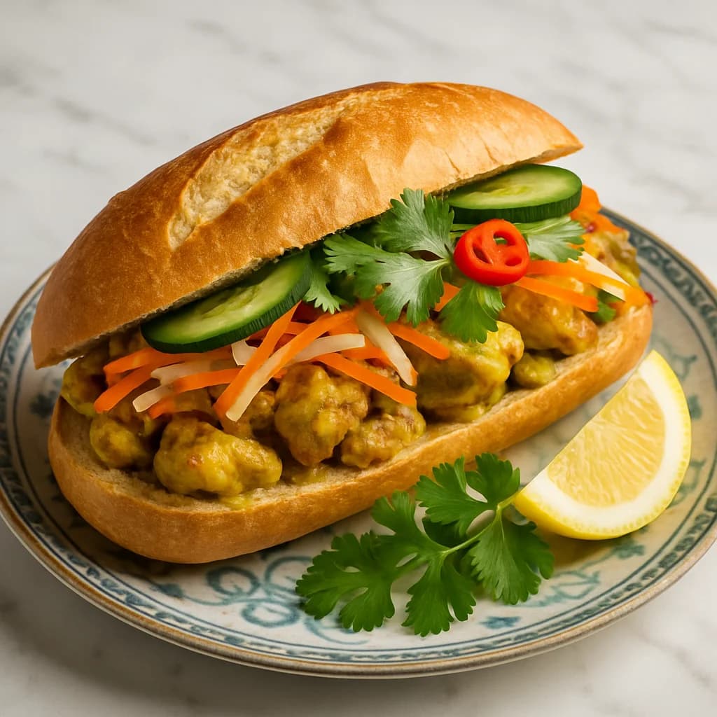Curry Chicken Banh Mi recipe