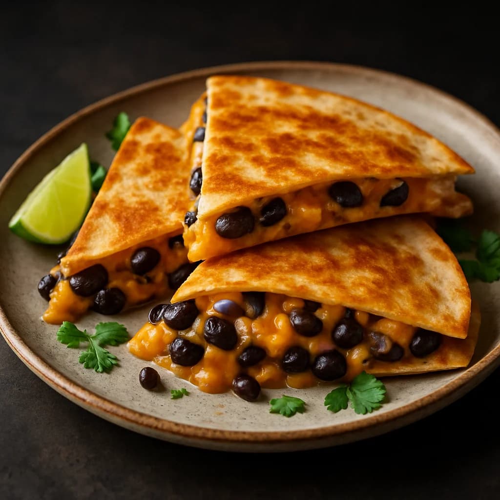 Easy Cheesy Black Bean Quesadillas recipe