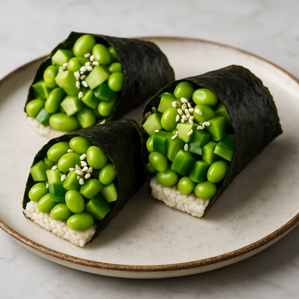 Edamame Rice Crackle Wraps recipe