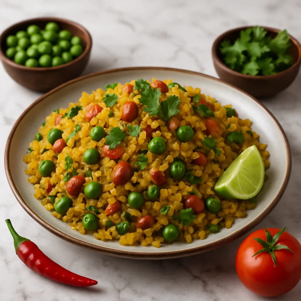 Flavorsome Punjabi Masala Poha recipe