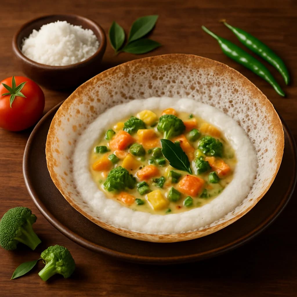 Fluffy Coconut Milk Vegetable Appam recipe