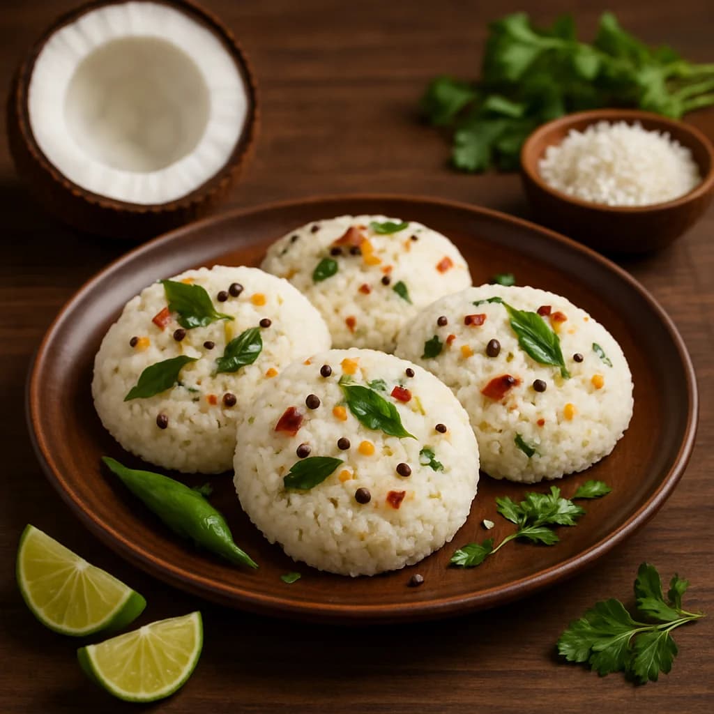 Fluffy Coconut Rice Idli Medley recipe