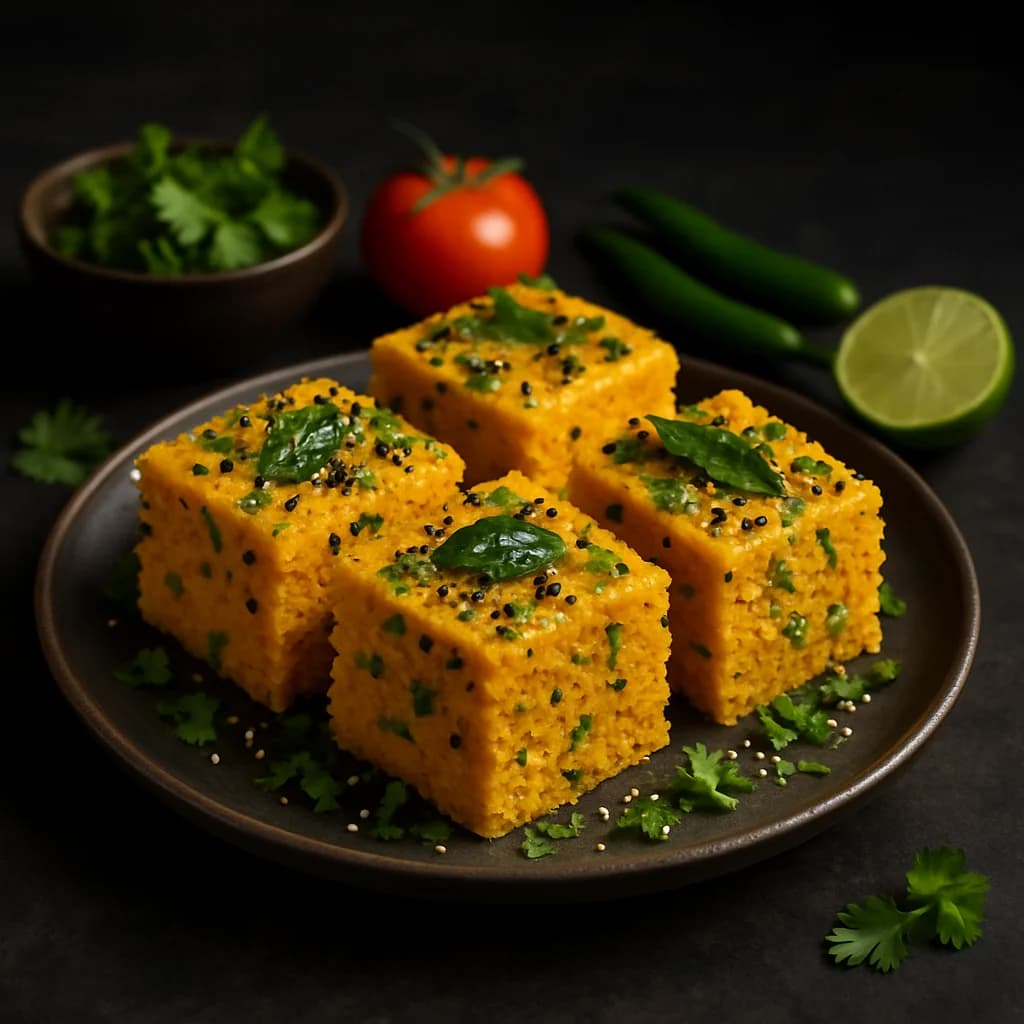 Fluffy Masala Moong Dal Dhokla recipe