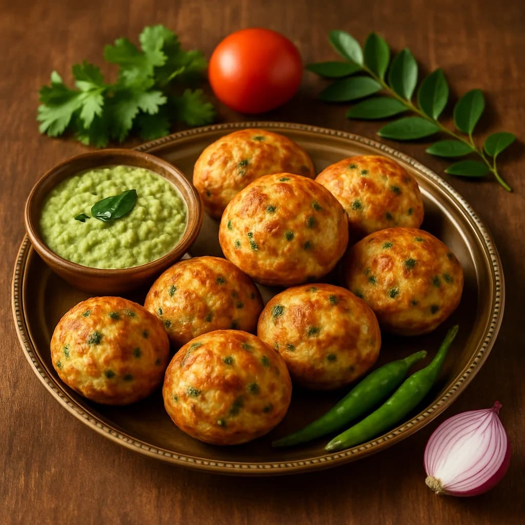 Fluffy South Indian Masala Paniyaram recipe