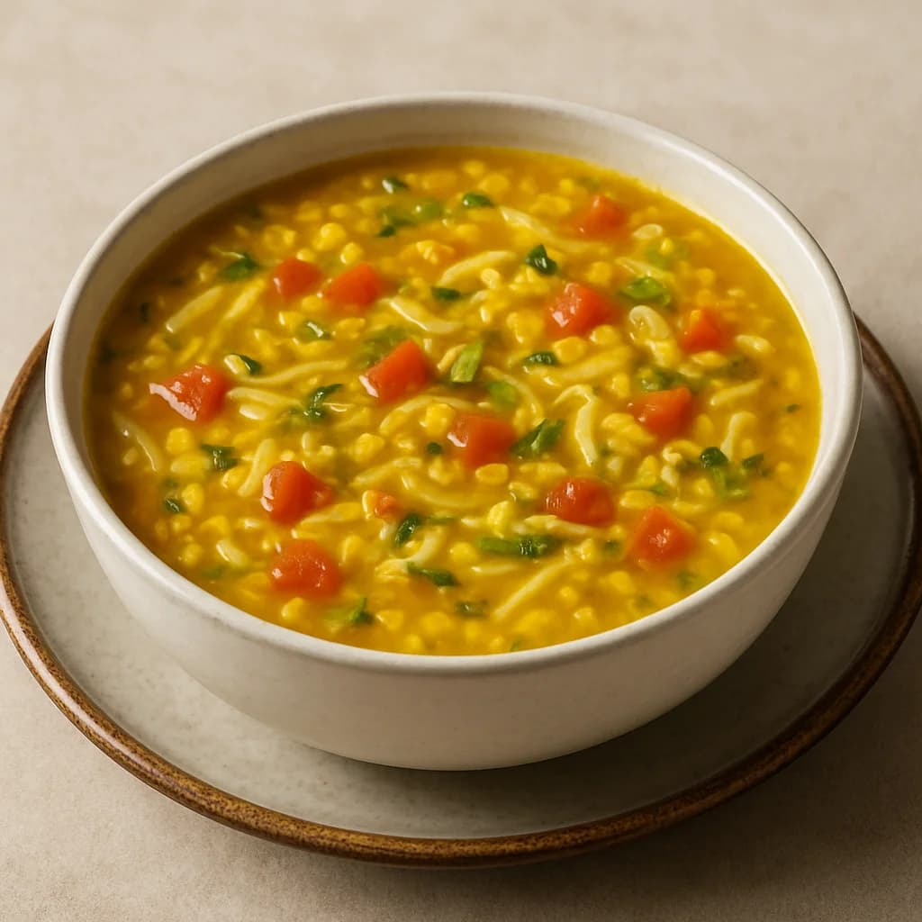 Garden Fresh Moong Dal Soup recipe