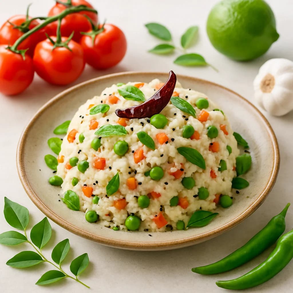 Garden Fresh South Indian Upma recipe