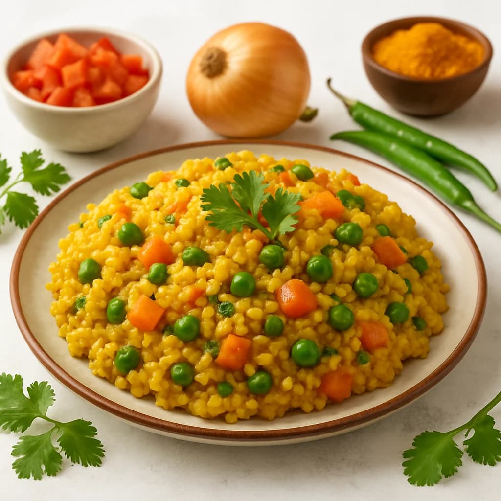 Golden Spiced Vegetable Khichdi recipe