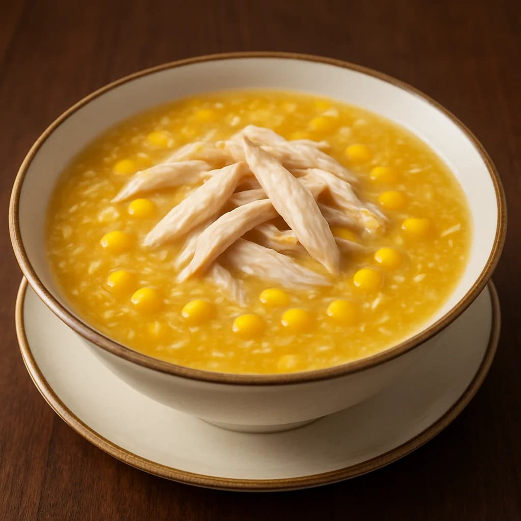 Halal Chicken Sweetcorn Soup recipe