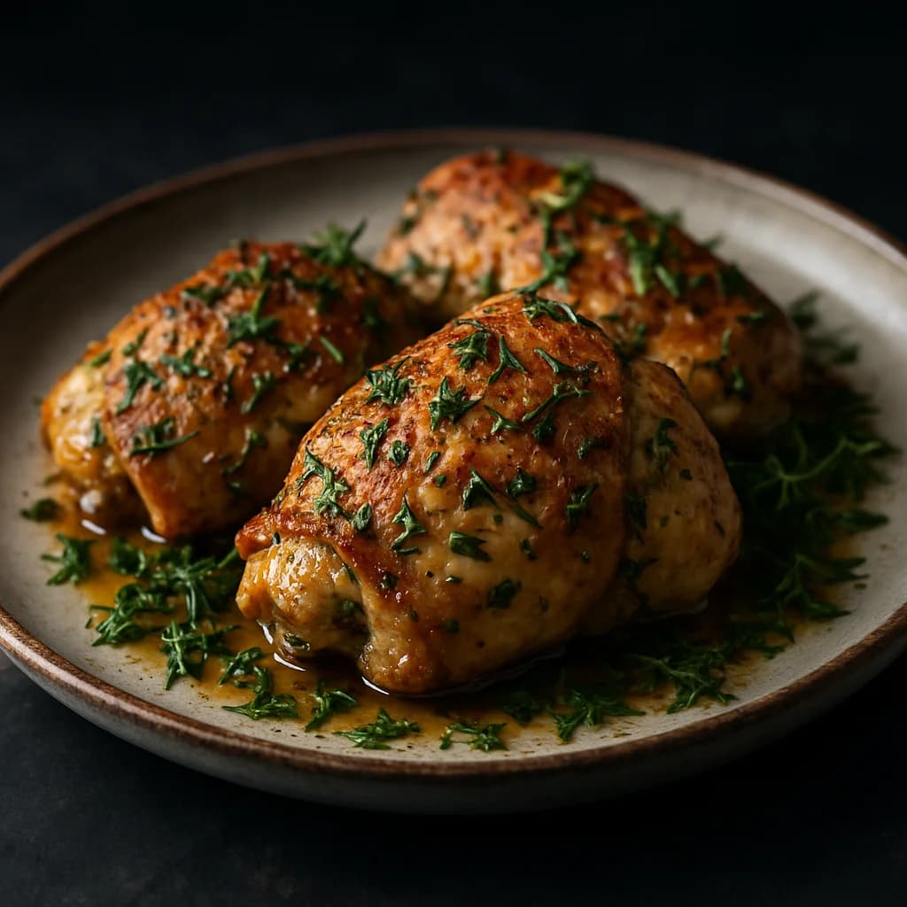 Herb Roast Chicken with Garlic Butter recipe