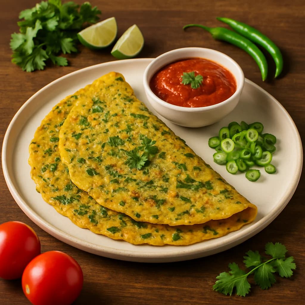 Herbed Tawa Masala Chilla recipe