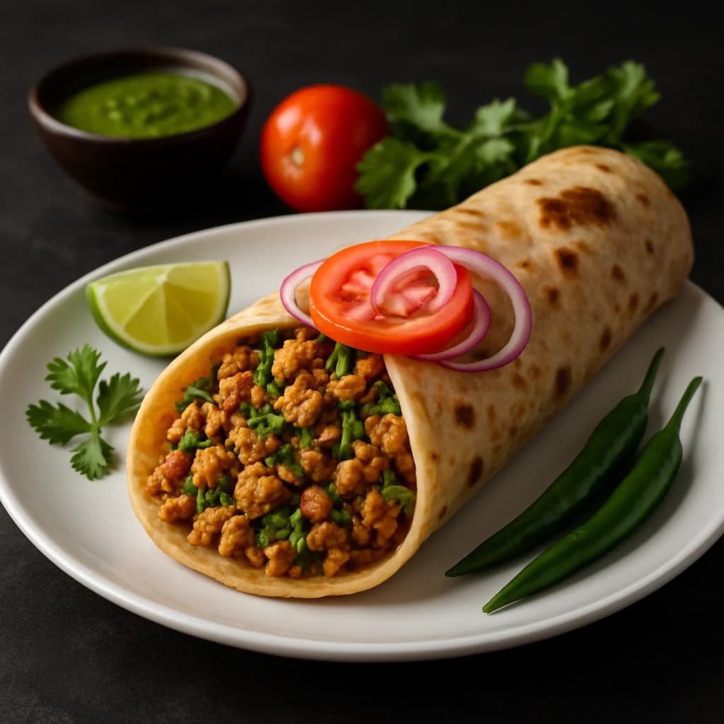 High-Protein Chicken Keema Wrap recipe