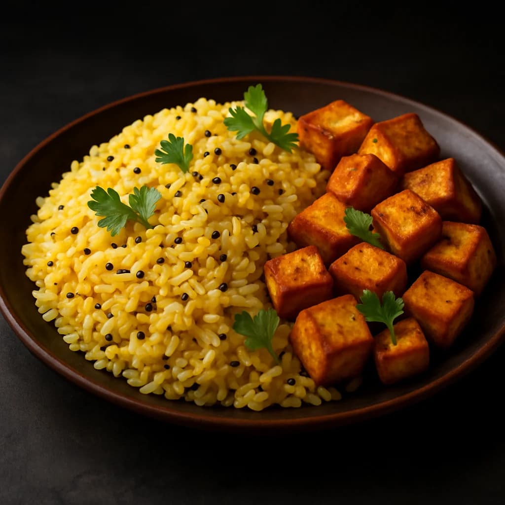 Khichdi with Tofu Fry recipe