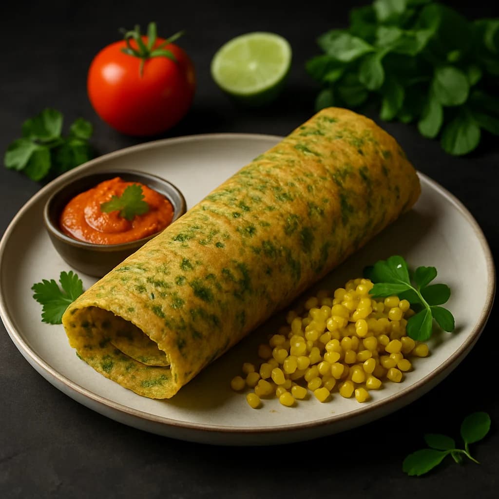Masala Methi Moong Dal Dosa recipe