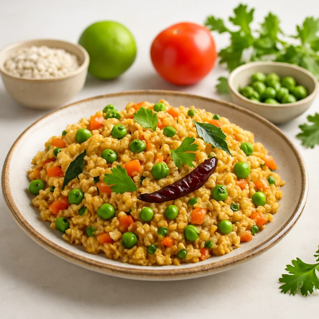 Masala Oats Upma Delight recipe