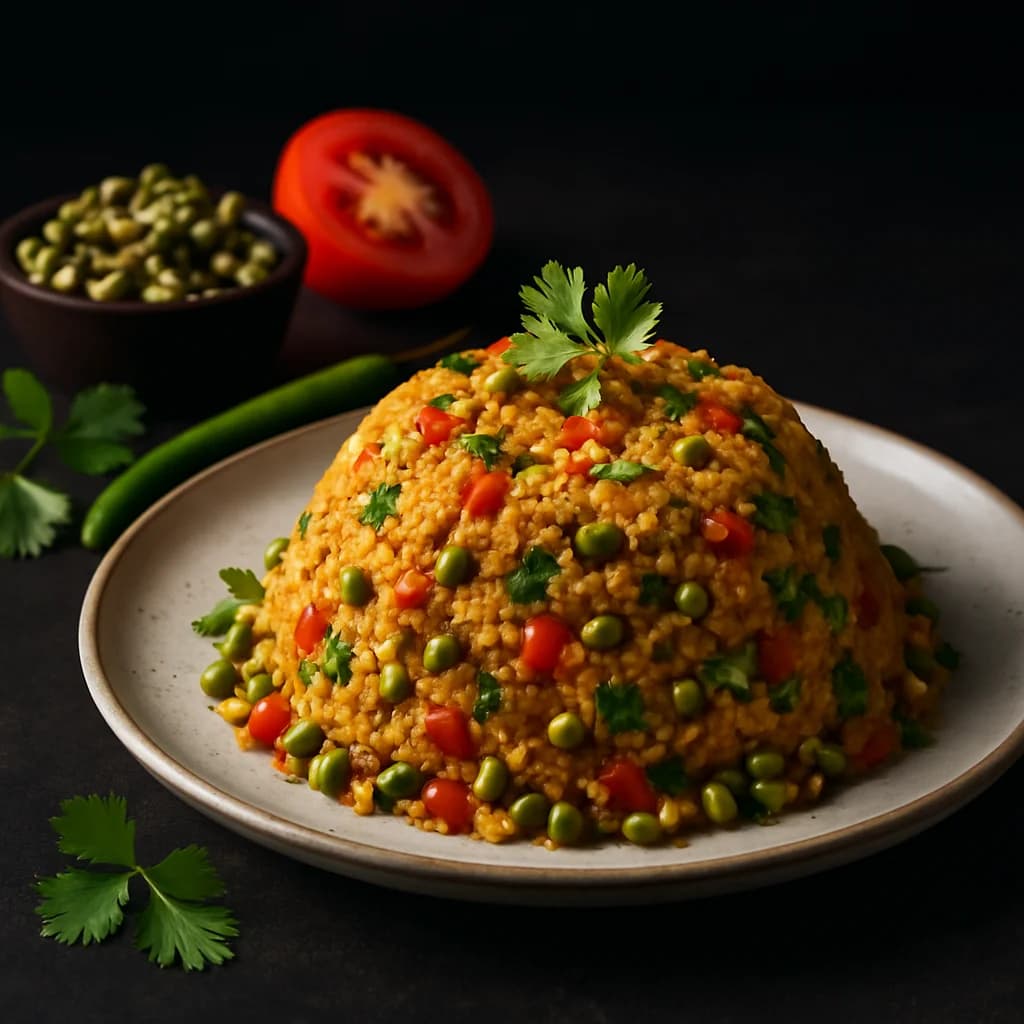 Masala Sprout Millet Upma recipe