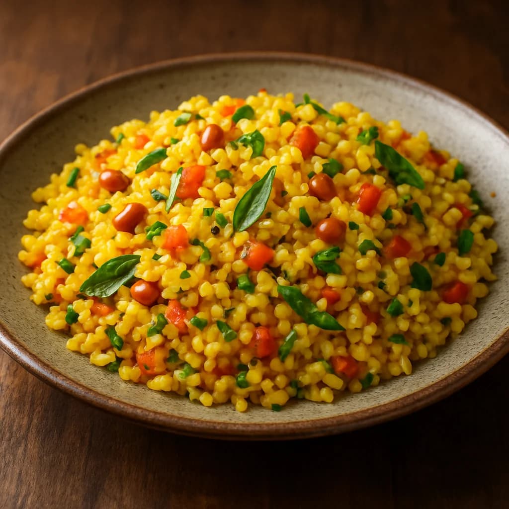 Masala Vegetable Poha Delight recipe