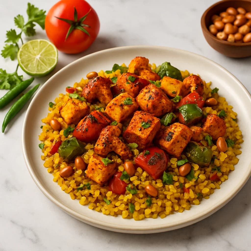 Masaledar Tandoori Veg Poha recipe