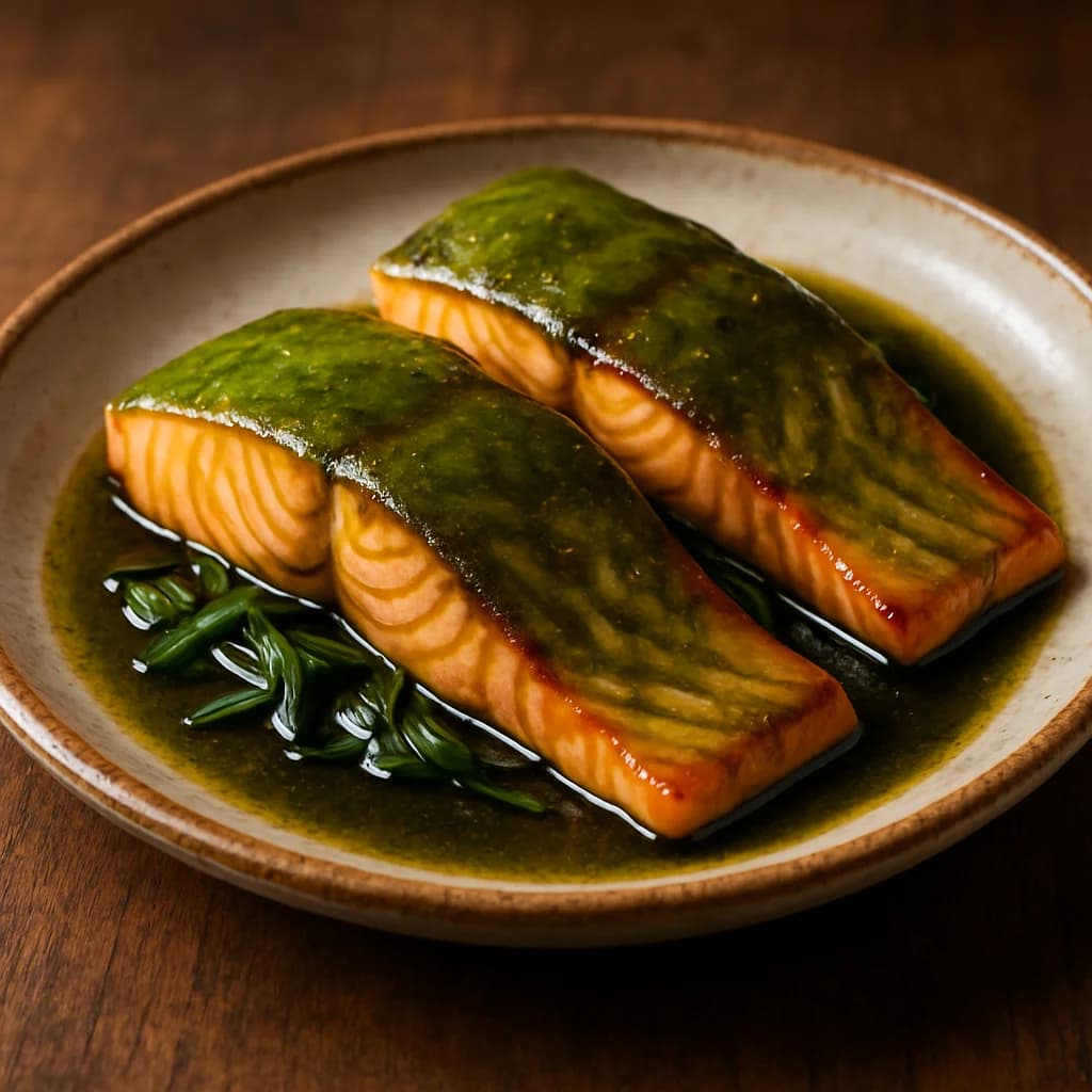 Matcha Honey Glazed Salmon recipe