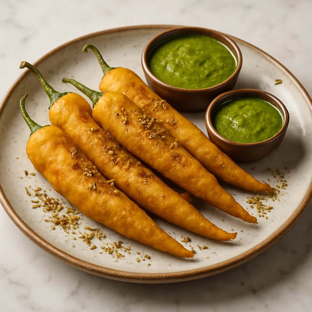 mirchi bhajji recipe