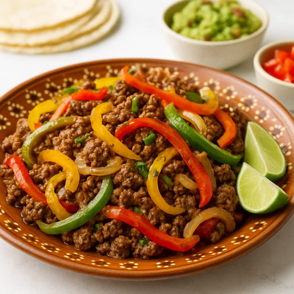 One-Pan Ground Beef Skillet Fajitas recipe