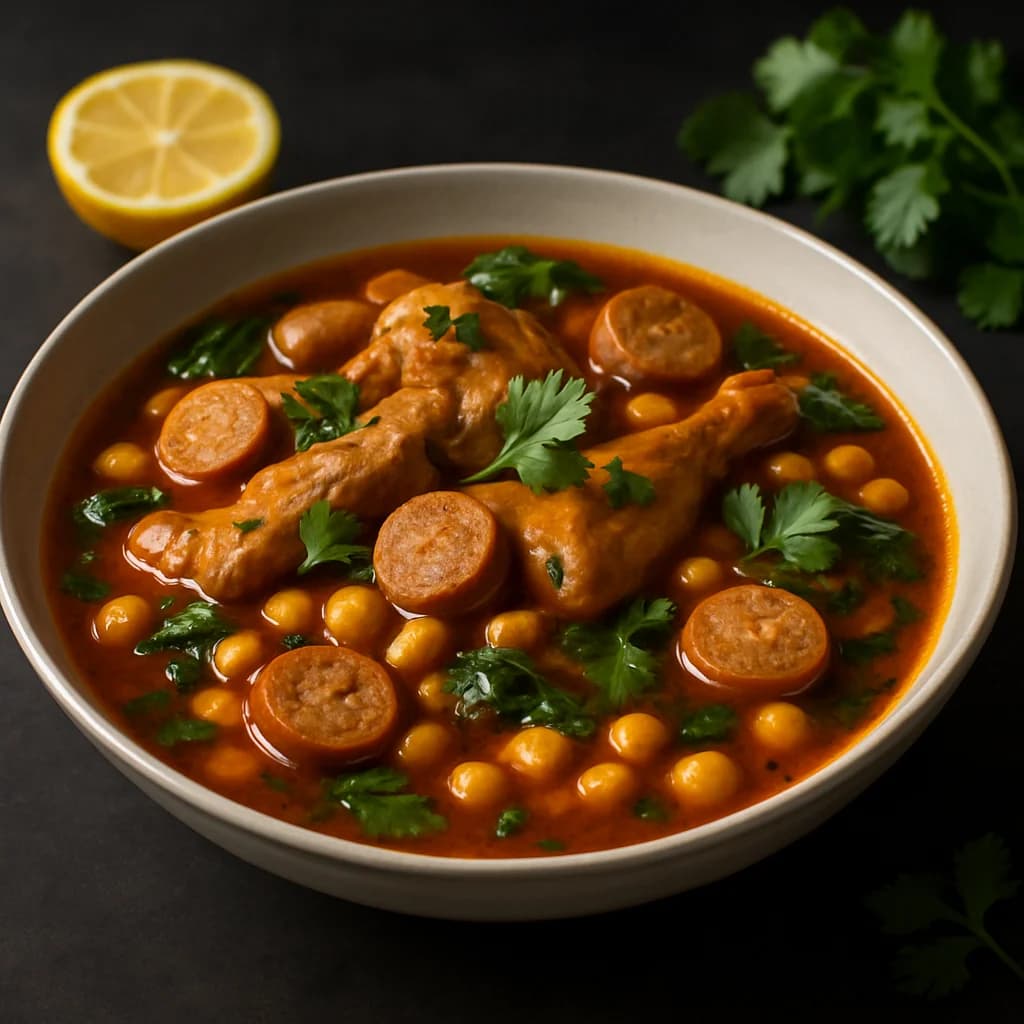 One-Pot Chicken Sausage & Chickpea Soup recipe