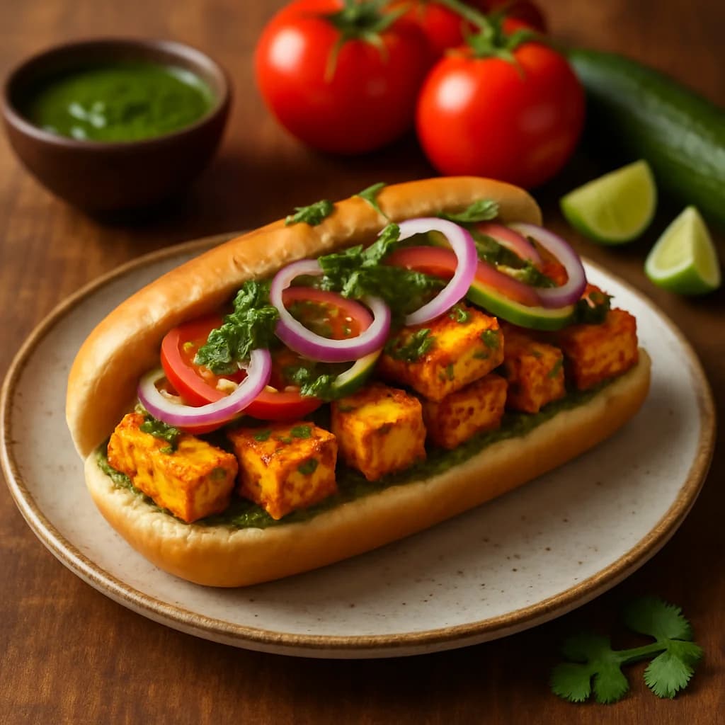 Paneer Hotdog recipe