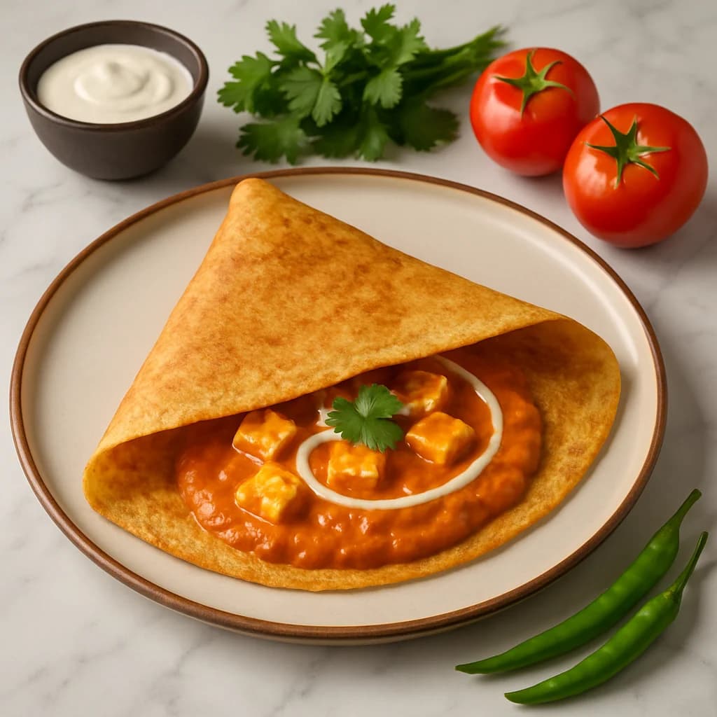 Paneer Makhani Masala Dosa recipe