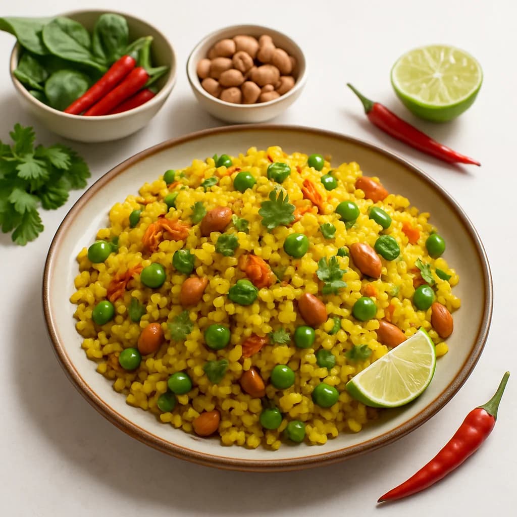 Power Packed Masala Poha recipe