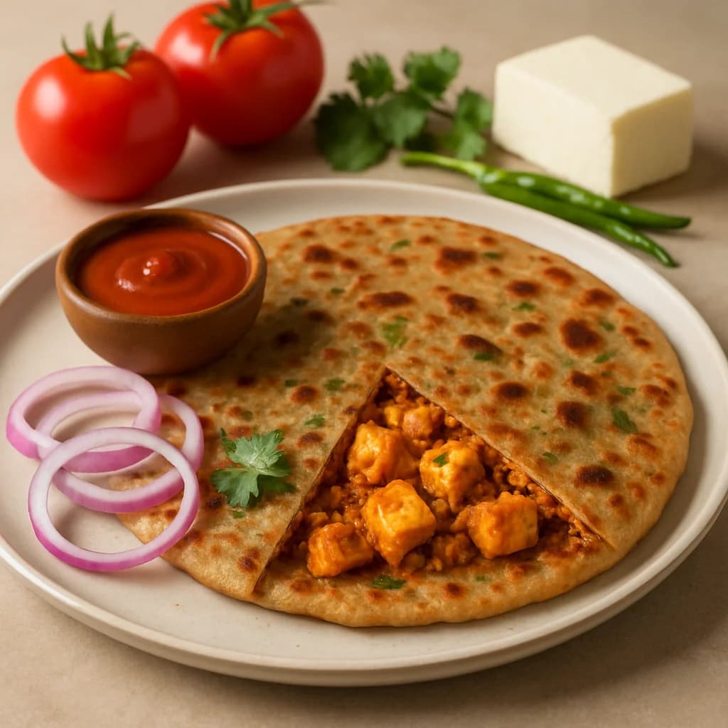 Protein-Packed Paneer Masala Paratha recipe