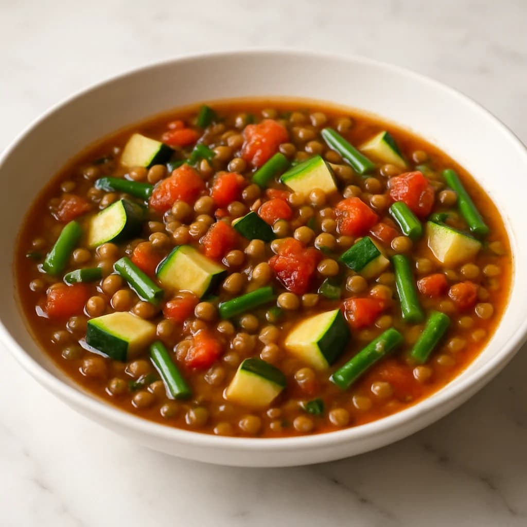 Provençal Garden Lentil Soup recipe