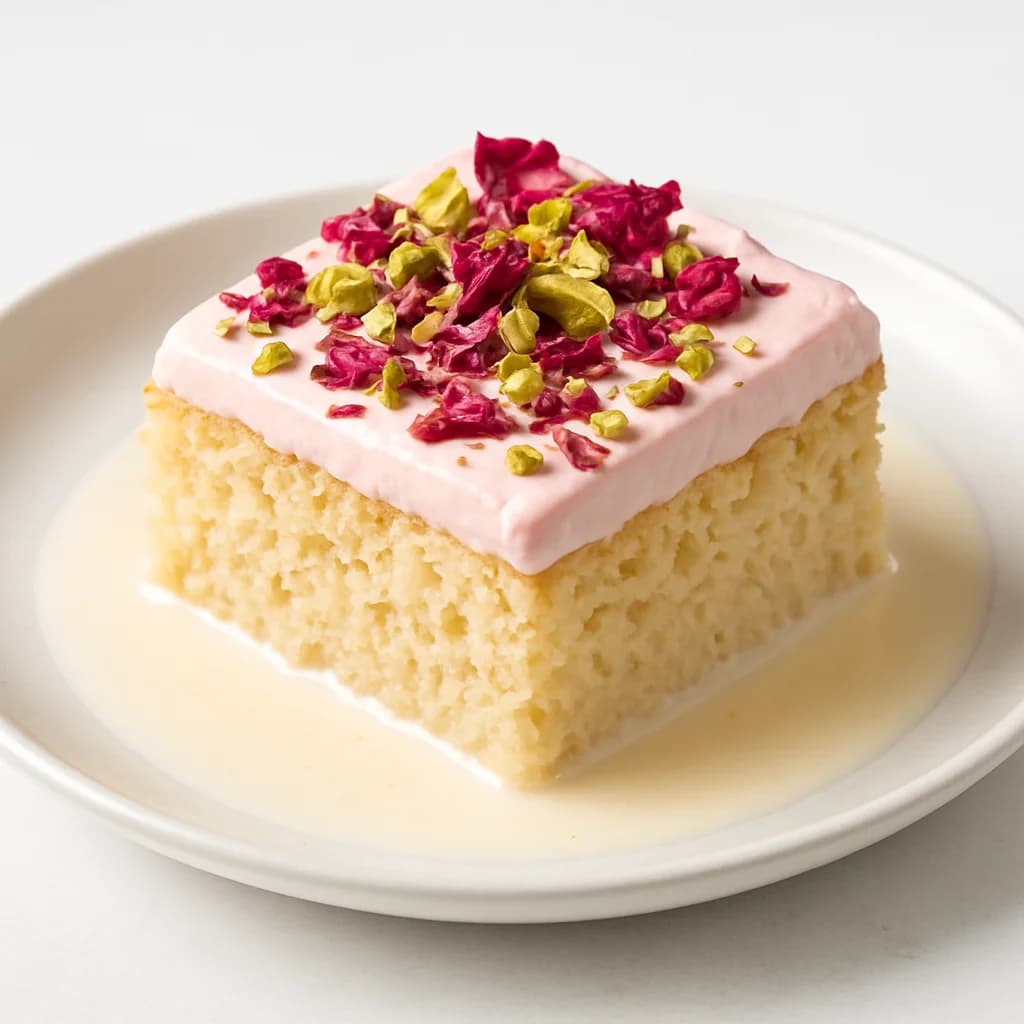 Rose Pistachio Milk Cake recipe