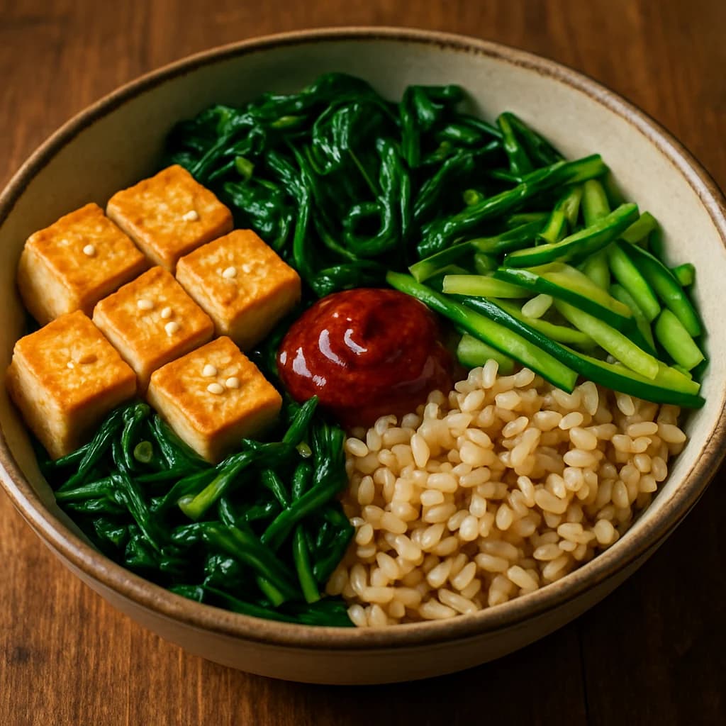 Savory Garden Fresh Tofu Bibimbap recipe