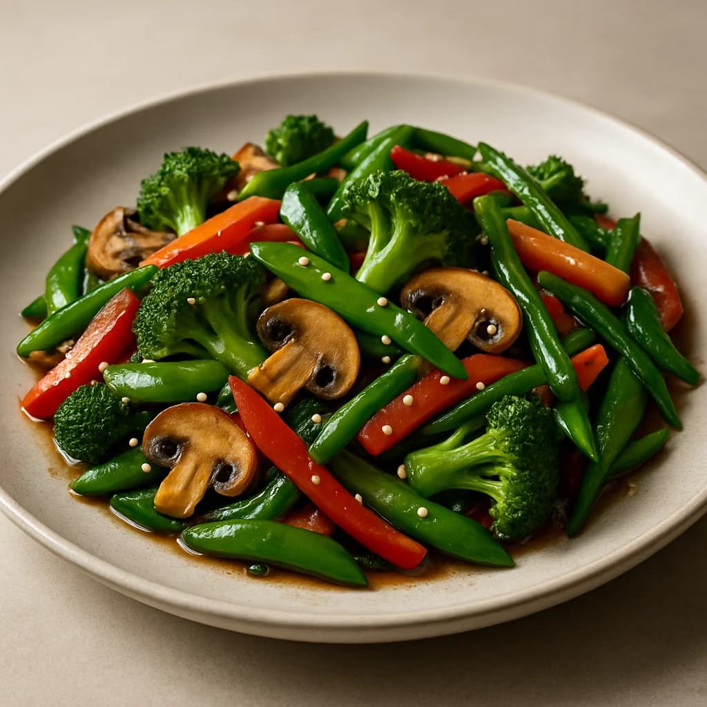 Scallion Sesame Veggie Stir Fry recipe