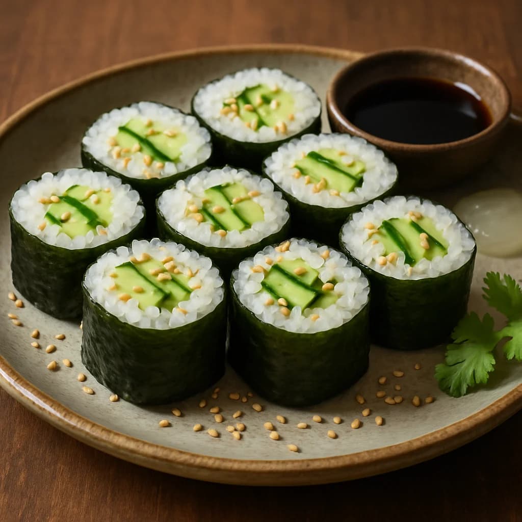 Sesame Cucumber Sushi Rolls recipe