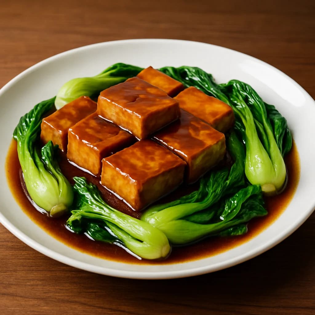Shanghai-Style Braised Tofu and Greens recipe