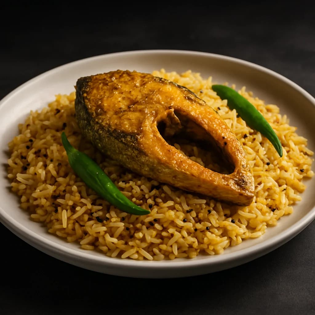 Shorshe Ilish Pulao recipe