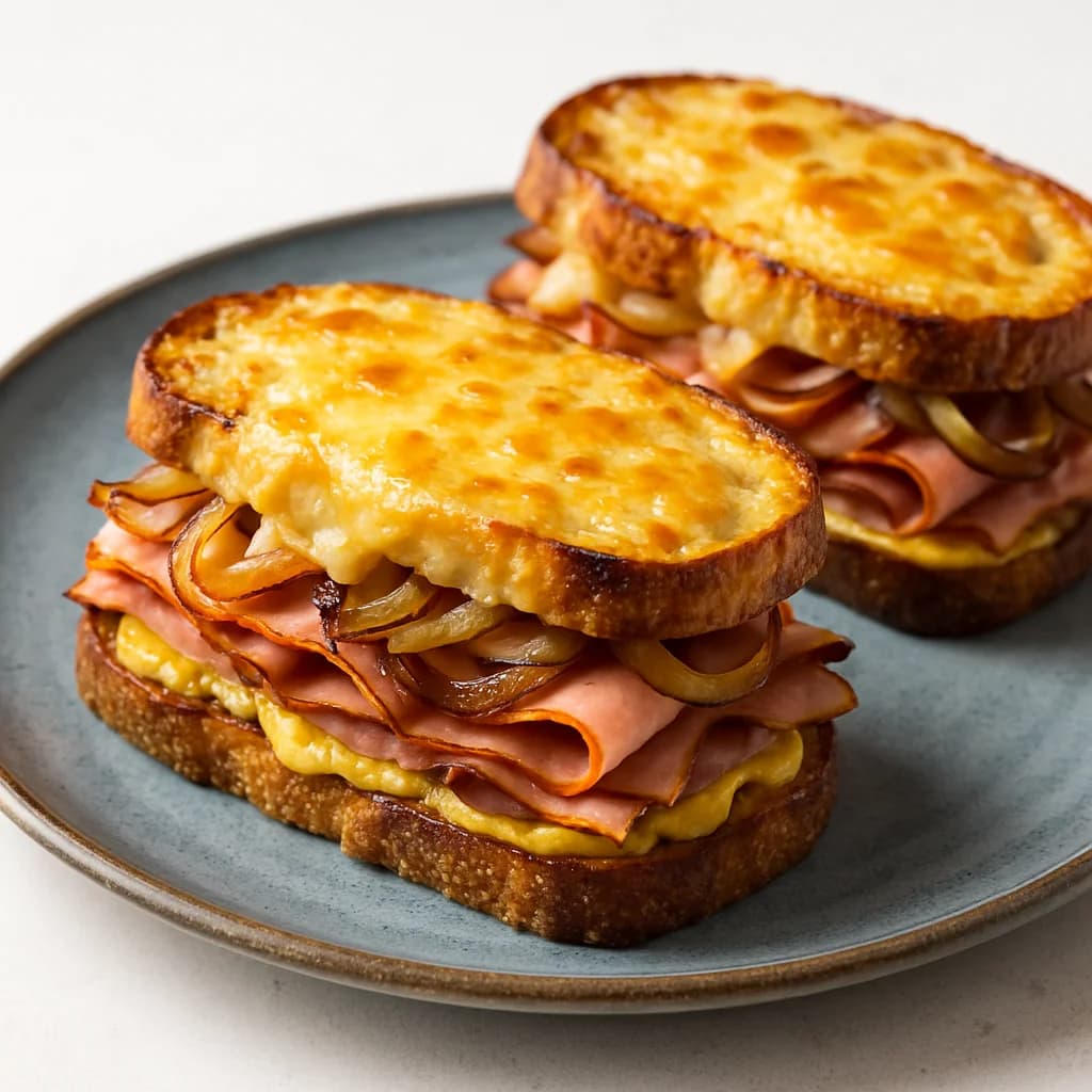 Smoked Ham Gouda Sourdough Melts recipe