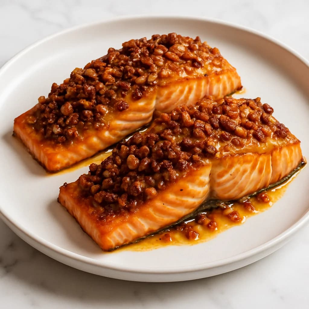 Smoky Mustard Pecan-Crusted Salmon recipe