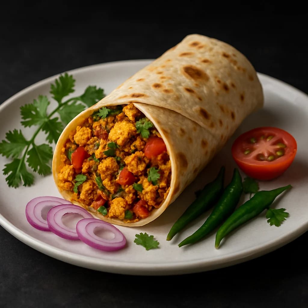 South Indian Spiced Egg Podi Wrap recipe