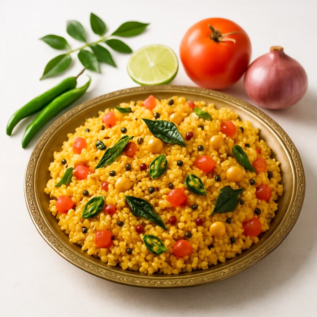 Spicy Andhra-Style Millet Upma recipe