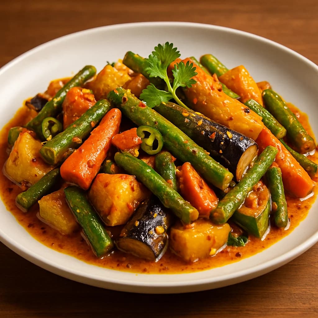Spicy Bengali Vegetable Chorchori recipe