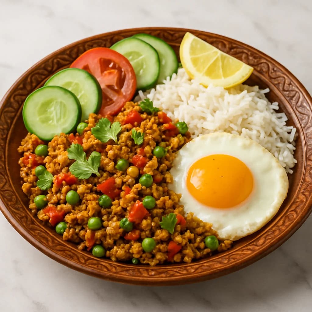 Spicy Chicken Keema Breakfast Bowl recipe