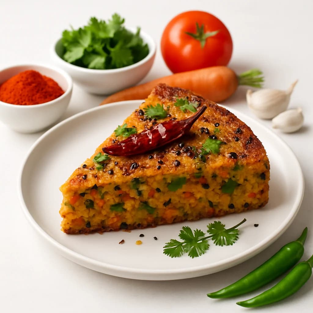 Spicy Punjabi Masala Veggie Handvo recipe