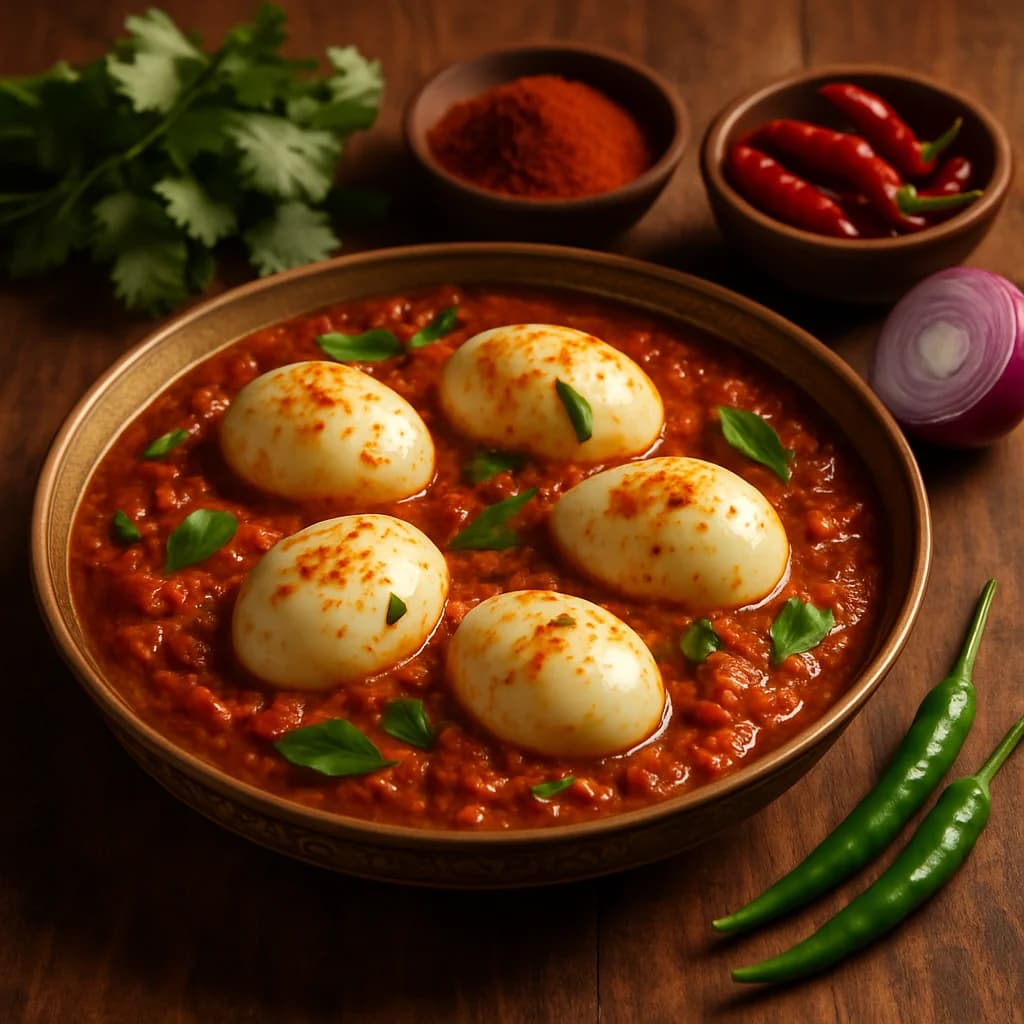 Spicy South Indian Egg Curry recipe