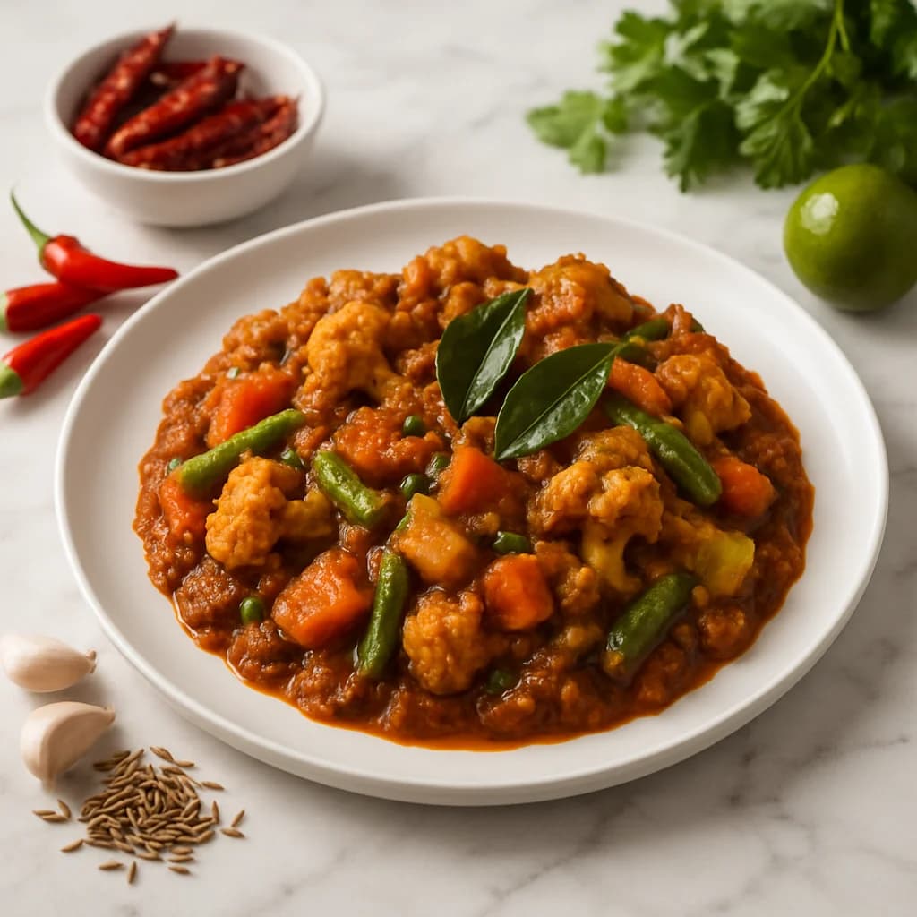 Spicy South Indian Veggie Chettinad recipe